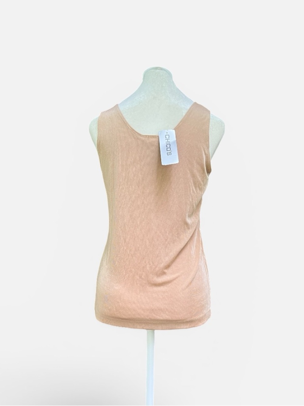 Chico’s Travelers Slinky Contemporary Tank in Champagne Size 1 NWT - Picture 7 of 11